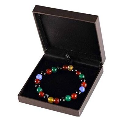 lachineuse Bracciale in Agata Multicolore – Riussite e buona Fortuna – Scatola in Omaggio lachineuse Bracciale in Agata Multicolore – Riussite e buona Fortuna – Scatola in Omaggio