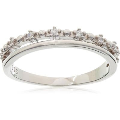 Brilio Silver Anello Charming Silver Ring with Zircons GR043W Circuito: 60 mm Marca Brilio Silver Anello Charming Silver Ring with Zircons GR043W Circuito: 60 mm Marca