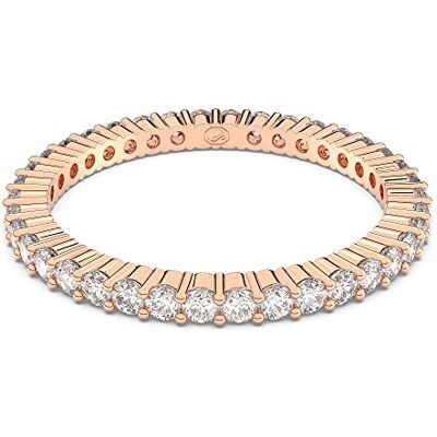 Swarovski Anello Vittore, Taglio Round, Bianco, Finitura in tono oro rosa Swarovski Anello Vittore, Taglio Round, Bianco, Finitura in tono oro rosa