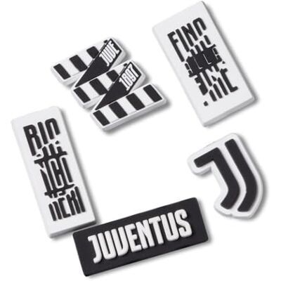 Crocs Juventus 5 Pack Charm decorativi per scarpe Unisex, Multicolor, Crocs Juventus 5 Pack Charm decorativi per scarpe Unisex, Multicolor,