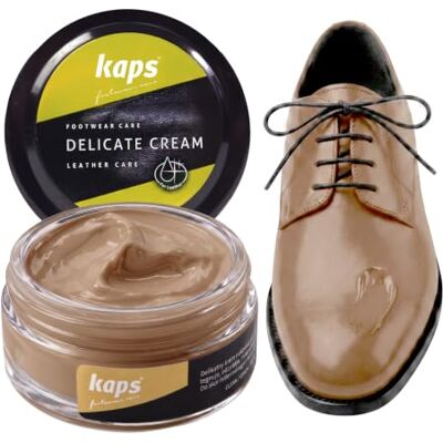 Kaps Lucido in crema per scarpe 50ml, Delicate Cura intensiva e nutrimento per pelle, 70 colori Kaps Lucido in crema per scarpe 50ml, Delicate Cura intensiva e nutrimento per pelle, 70 colori
