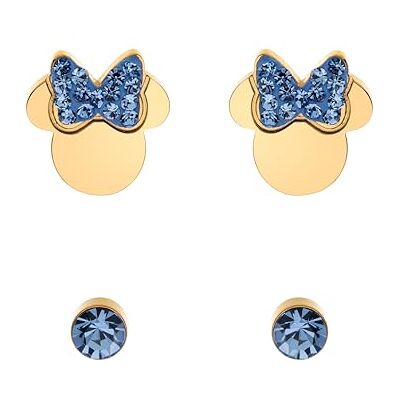 Disney Orecchini Minni Mouse, Collezione Acciaio Inossidabile, Colore Argento, UNICO, Pietre di zirconia cubica, Regalo per Ragazze e Donne Disney Orecchini Minni Mouse, Collezione Acciaio Inossidabile, Colore Argento, UNICO, Pietre di zirconia cubica, Regalo per Ragazze e Donne