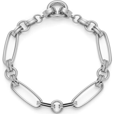 JEWELS BY LEONARDO Bracciale Clip & Mix Mathilde, Bracciale in Acciaio Inox Color Argento, Diverse Dimensioni, Maglie massicce, Lunghezza 19 cm, Regalo per Le Donne, JEWELS BY LEONARDO Bracciale Clip & Mix Mathilde, Bracciale in Acciaio Inox Color Argento, Diverse Dimensioni, Maglie massicce, Lunghezza 19 cm, Regalo per Le Donne,