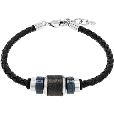 TOM TAILOR Bracciale da Uomo in Acciaio inox Nero Grigio Ciondolo ad Elementi Metallici TT-B0014 TOM TAILOR Bracciale da Uomo in Acciaio inox Nero Grigio Ciondolo ad Elementi Metallici TT-B0014