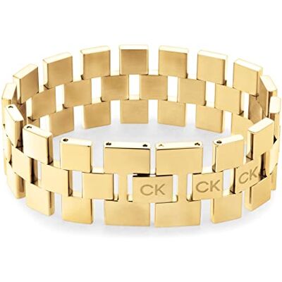 Calvin Klein Bracciale a Maglie da Donna Collezione GEOMETRIC in Oro Giallo Calvin Klein Bracciale a Maglie da Donna Collezione GEOMETRIC in Oro Giallo