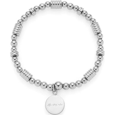 JEWELS BY LEONARDO Bracciale Elisabeth • Bracciale elastico in acciaio inox color argento • Mix di diverse sfere di metallo • 19 cm di lunghezza • Gioielli regalo per donne • , Eine Grösse, JEWELS BY LEONARDO Bracciale Elisabeth • Bracciale elastico in acciaio inox color argento • Mix di diverse sfere di metallo • 19 cm di lunghezza • Gioielli regalo per donne • , Eine Grösse,