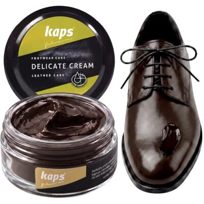 Kaps Lucido in crema per scarpe 50ml, Delicate Cura intensiva e nutrimento per pelle, 70 colori Kaps Lucido in crema per scarpe 50ml, Delicate Cura intensiva e nutrimento per pelle, 70 colori