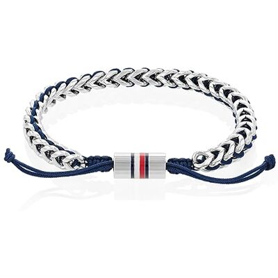 Tommy Hilfiger Jewelry Braccialetto in corda da uomo Blu navy Tommy Hilfiger Jewelry Braccialetto in corda da uomo Blu navy