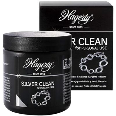 Hagerty Silver Clean Bagno detergente per gioielli d’argento e placcati argento 170ml I Lucida gioielli efficace I Bagno detergente per ridare lucentezza ai gioielli d’argento I Cestello Hagerty Silver Clean Bagno detergente per gioielli d’argento e placcati argento 170ml I Lucida gioielli efficace I Bagno detergente per ridare lucentezza ai gioielli d’argento I Cestello