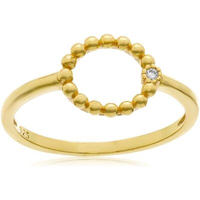 Brilio Silver Anello Modern Gold-Plated Ring with Clear Zircone RI009Y Circuit: 54 mm Marca Brilio Silver Anello Modern Gold-Plated Ring with Clear Zircone RI009Y Circuit: 54 mm Marca