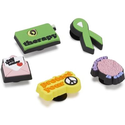 Crocs Jibbitz Shoe Charm 5-pack Personalize With Jibbitz for Ciondolo per scarpe Unisex, Mental Health, Crocs Jibbitz Shoe Charm 5-pack Personalize With Jibbitz for Ciondolo per scarpe Unisex, Mental Health,