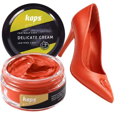 Kaps Lucido in crema per scarpe 50ml, Delicate Cura intensiva e nutrimento per pelle, 70 colori Kaps Lucido in crema per scarpe 50ml, Delicate Cura intensiva e nutrimento per pelle, 70 colori
