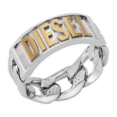 Diesel Anello Da Uomo, Larghezza: 8.7mm Anello In Acciaio Inox Argento, DX1420931 Diesel Anello Da Uomo, Larghezza: 8.7mm Anello In Acciaio Inox Argento, DX1420931