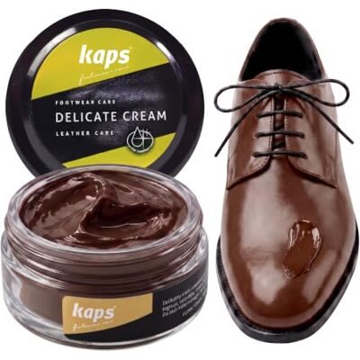 Kaps Lucido in crema per scarpe 50ml, Delicate Cura intensiva e nutrimento per pelle, 70 colori Kaps Lucido in crema per scarpe 50ml, Delicate Cura intensiva e nutrimento per pelle, 70 colori