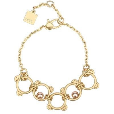 THUN Bracciale con Teddy e perle metallo Collezione Dedicato a Te 16 + 3 cm THUN Bracciale con Teddy e perle metallo Collezione Dedicato a Te 16 + 3 cm