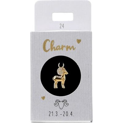 Depesche Charm Ariete, Ciondolo Placcato Oro per collane, bracciali e Orecchini, Ideale Come Piccolo Regalo Depesche Charm Ariete, Ciondolo Placcato Oro per collane, bracciali e Orecchini, Ideale Come Piccolo Regalo