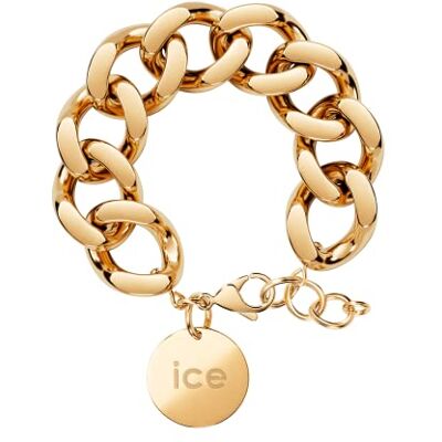 ICE Jewellery Chain Bracelet Gold Bracciale in maglia XL da donna con medaglia d'oro () ICE Jewellery Chain Bracelet Gold Bracciale in maglia XL da donna con medaglia d'oro ()
