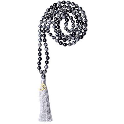 COAI Mala 108 Perle Annodate a Mano una ad Una in Pietre Naturali con Nappa COAI Mala 108 Perle Annodate a Mano una ad Una in Pietre Naturali con Nappa