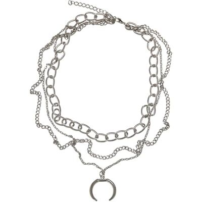 Urban Classics Collana Donna Uomo con Ciondolo Anello Aperto, Girocollo Grosso Multistrato a Catena Lunga, Lunghezza Regolabile 48 cm Urban Classics Collana Donna Uomo con Ciondolo Anello Aperto, Girocollo Grosso Multistrato a Catena Lunga, Lunghezza Regolabile 48 cm