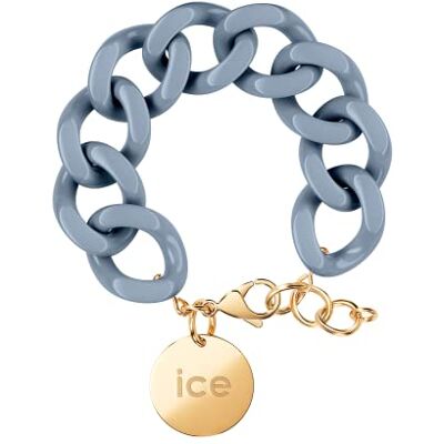 ICE Jewellery Chain Bracelet Artic Blue Bracciale in Maglia Blu XL da Donna con Medaglia d'Oro () ICE Jewellery Chain Bracelet Artic Blue Bracciale in Maglia Blu XL da Donna con Medaglia d'Oro ()