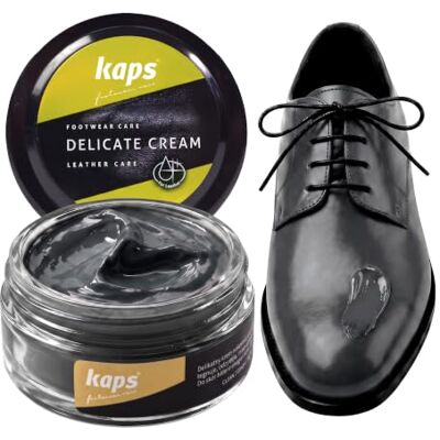 Kaps Lucido in crema per scarpe 50ml, Delicate Cura intensiva e nutrimento per pelle, 70 colori Kaps Lucido in crema per scarpe 50ml, Delicate Cura intensiva e nutrimento per pelle, 70 colori