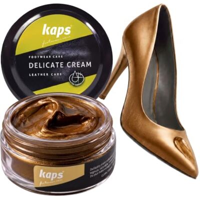 Kaps Lucido in crema per scarpe 50ml, Delicate Cura intensiva e nutrimento per pelle, 70 colori Kaps Lucido in crema per scarpe 50ml, Delicate Cura intensiva e nutrimento per pelle, 70 colori