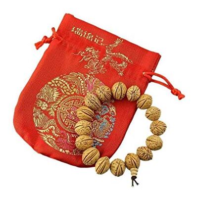 lachineuse Bracciale Buddha in PECHER Longevità ed Energia, Taglia unica, Legno, Senza Gemme lachineuse Bracciale Buddha in PECHER Longevità ed Energia, Taglia unica, Legno, Senza Gemme