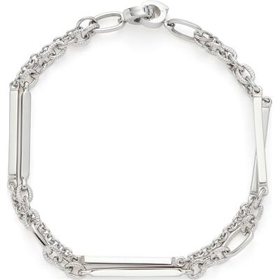 JEWELS BY LEONARDO , bracciale Grace • bracciale in acciaio inox color argento • doppio petto • lunghezza 19 cm • gioielli regalo per donne • , Eine Grösse, Acciaio inossidabile, Nessuna pietra JEWELS BY LEONARDO , bracciale Grace • bracciale in acciaio inox color argento • doppio petto • lunghezza 19 cm • gioielli regalo per donne • , Eine Grösse, Acciaio inossidabile, Nessuna pietra