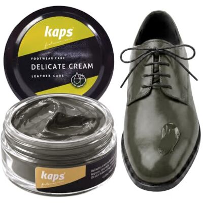 Kaps Lucido in crema per scarpe 50ml, Delicate Cura intensiva e nutrimento per pelle, 70 colori Kaps Lucido in crema per scarpe 50ml, Delicate Cura intensiva e nutrimento per pelle, 70 colori