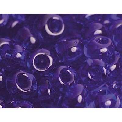 TOHO Perline giapponesi magatama trasparenti blu navy 3mm. 100 g. TOHO Perline giapponesi magatama trasparenti blu navy 3mm. 100 g.