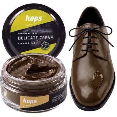 Kaps Lucido in crema per scarpe 50ml, Delicate Cura intensiva e nutrimento per pelle, 70 colori Kaps Lucido in crema per scarpe 50ml, Delicate Cura intensiva e nutrimento per pelle, 70 colori