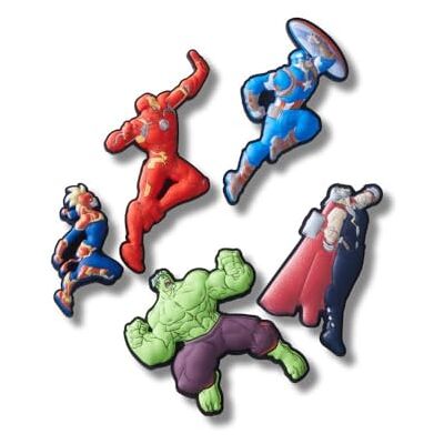 Crocs Ciondoli Jibbitz, Avengers 5 pezzi Crocs Ciondoli Jibbitz, Avengers 5 pezzi