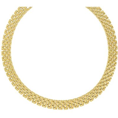 Joop! Collana da donna in acciaio inossidabile, 43+3 cm, oro, in confezione regalo, , Rete Joop! Collana da donna in acciaio inossidabile, 43+3 cm, oro, in confezione regalo, , Rete