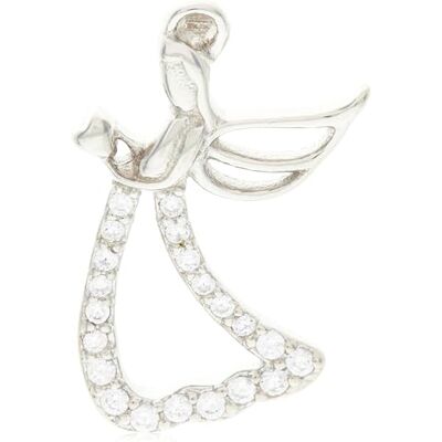 Beneto Ornamento Silver Pendant with Zircons Angel AGH677 Marca, Estándar, Metallo Non prezioso, Nessuna Pietra preziosa Beneto Ornamento Silver Pendant with Zircons Angel AGH677 Marca, Estándar, Metallo Non prezioso, Nessuna Pietra preziosa