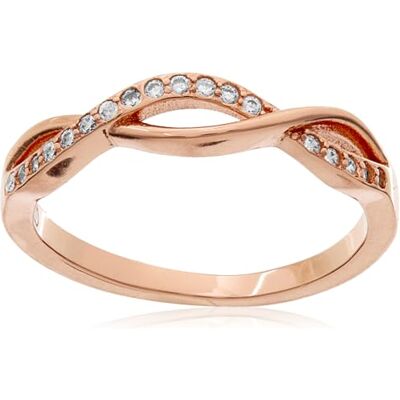 Beneto Anello Pink Gold Plated Silver Ring with AGG191 Crystals Circuit: 54 mm Marca, Estándar, Metallo Non prezioso, Nessuna Pietra preziosa Beneto Anello Pink Gold Plated Silver Ring with AGG191 Crystals Circuit: 54 mm Marca, Estándar, Metallo Non prezioso, Nessuna Pietra preziosa