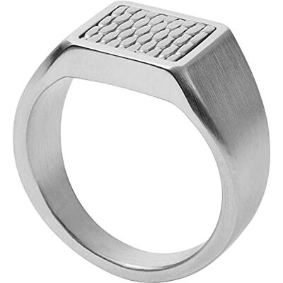 Skagen Anello Da Uomo Torben, Lunghezza: 20 mm Anello In Acciaio Inossidabile Argento, SKJM0201040 Skagen Anello Da Uomo Torben, Lunghezza: 20 mm Anello In Acciaio Inossidabile Argento, SKJM0201040