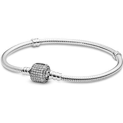 PANDORA Icons Bracciale con maglia snake e pavè scintillante PANDORA Icons Bracciale con maglia snake e pavè scintillante