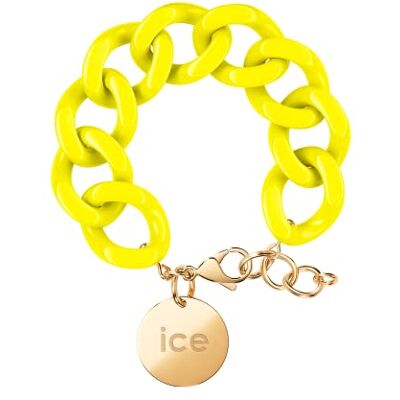 ICE Jewellery Chain Bracelet Flashy Yellow Gold Bracciale in Maglia Gialla XL da Donna con Medaglia d'Oro () ICE Jewellery Chain Bracelet Flashy Yellow Gold Bracciale in Maglia Gialla XL da Donna con Medaglia d'Oro ()