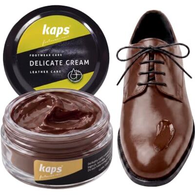 Kaps Lucido in crema per scarpe 50ml, Delicate Cura intensiva e nutrimento per pelle, 70 colori Kaps Lucido in crema per scarpe 50ml, Delicate Cura intensiva e nutrimento per pelle, 70 colori