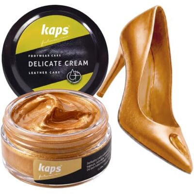 Kaps Lucido in crema per scarpe 50ml, Delicate Cura intensiva e nutrimento per pelle, 70 colori Kaps Lucido in crema per scarpe 50ml, Delicate Cura intensiva e nutrimento per pelle, 70 colori