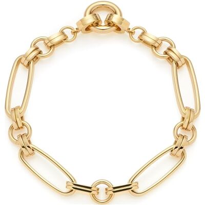 JEWELS BY LEONARDO Bracciale Clip & Mix Mathilde • Bracciale in acciaio inox dorato • Anello di collegamento per appendere charms • Catena massiccia • Lunghezza 18,5 cm • Regalo per donne • JEWELS BY LEONARDO Bracciale Clip & Mix Mathilde • Bracciale in acciaio inox dorato • Anello di collegamento per appendere charms • Catena massiccia • Lunghezza 18,5 cm • Regalo per donne •
