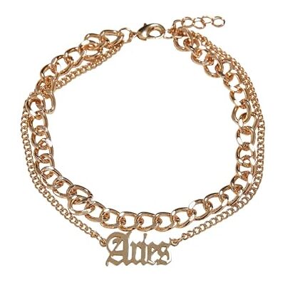 Urban Classics Cavigliera unisex con ciondolo a forma di segno zodiacale, collana da uomo e donna, disponibile in 12 varianti, lunghezza 22 cm o 25 cm, S/M, Ferro, Nessuna pietra preziosa Urban Classics Cavigliera unisex con ciondolo a forma di segno zodiacale, collana da uomo e donna, disponibile in 12 varianti, lunghezza 22 cm o 25 cm, S/M, Ferro, Nessuna pietra preziosa