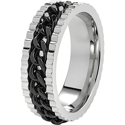 Zippo – Ketten Ring – Anello di sicurezza, con Gliederkette, in verschiedenen Größen, in hochwertiger Geschenkbox, Misura unica, Metallo, 0 Zippo – Ketten Ring – Anello di sicurezza, con Gliederkette, in verschiedenen Größen, in hochwertiger Geschenkbox, Misura unica, Metallo, 0