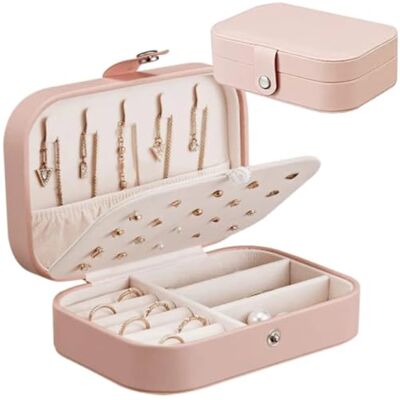 PARENCE . Scatola per gioielli rosa con scomparti Scatola organizzatrice per anelli, orecchini, collane e braccialetti Scomparti staccabili 16 x 12 x 5,5 cm Colore Casuale PARENCE . Scatola per gioielli rosa con scomparti Scatola organizzatrice per anelli, orecchini, collane e braccialetti Scomparti staccabili 16 x 12 x 5,5 cm Colore Casuale