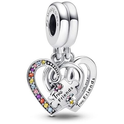 PANDORA Ciondolo Moments a forma di cuore diviso in argento Sterling con cristalli blu ghiaccio, giallo fiammeggiante, arancione bruciato, viola reale e zirconi cubici rosa fairy tale PANDORA Ciondolo Moments a forma di cuore diviso in argento Sterling con cristalli blu ghiaccio, giallo fiammeggiante, arancione bruciato, viola reale e zirconi cubici rosa fairy tale