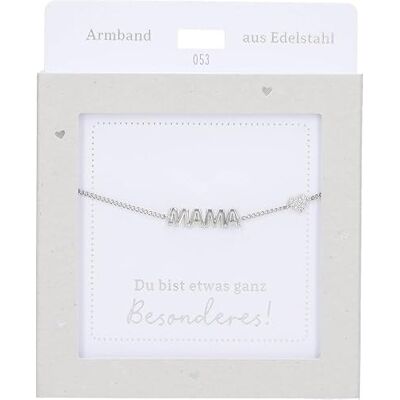 Depesche Bracciale in argento con "Mama" e brillantini, lunghezza variabile come regalo per amici e parenti Depesche Bracciale in argento con "Mama" e brillantini, lunghezza variabile come regalo per amici e parenti