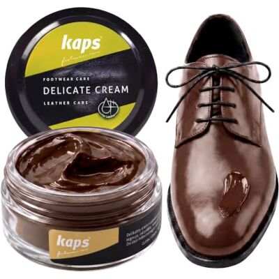 Kaps Lucido in crema per scarpe 50ml, Delicate Cura intensiva e nutrimento per pelle, 70 colori Kaps Lucido in crema per scarpe 50ml, Delicate Cura intensiva e nutrimento per pelle, 70 colori
