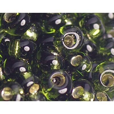 TOHO Perline giapponesi magatama argento verde oliva 3mm. 100 g. TOHO Perline giapponesi magatama argento verde oliva 3mm. 100 g.