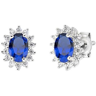 Amen Orecchini da donna di della collezione Lady. Orecchini in argento 925 con finitura in rodio, zirconi blu e bianchi con taglia unica e Altezza 1 cm. La referenza è: ORLDPBBBL Amen Orecchini da donna di della collezione Lady. Orecchini in argento 925 con finitura in rodio, zirconi blu e bianchi con taglia unica e Altezza 1 cm. La referenza è: ORLDPBBBL