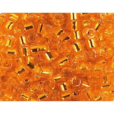 TOHO Perline giapponesi cilindro Treasure argento arancione 1,8mm.11/0 100gr. TOHO Perline giapponesi cilindro Treasure argento arancione 1,8mm.11/0 100gr.